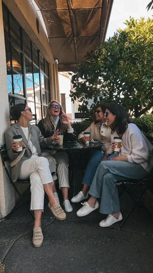 Friends sharing a relaxed conversation